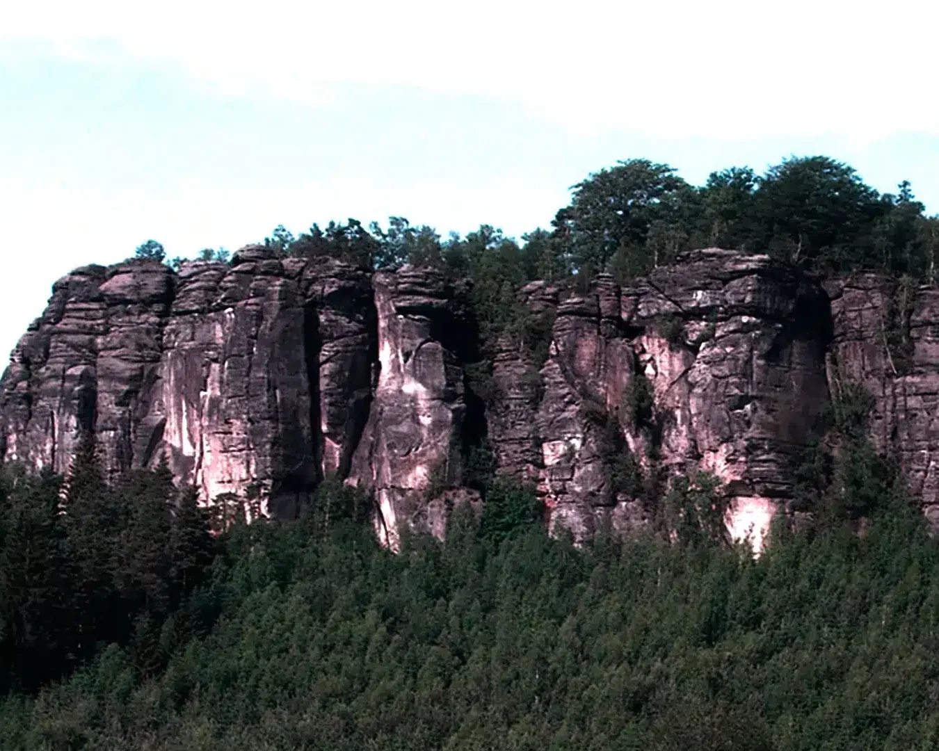 pfaffenstein mit bäumen und natur